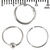 Multipacks - Sterling Silver Hoops For tragus piercings and nose piercings. 3 single hoops as shown. (H8, H22, H141) - alternative image