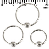 Multipacks - Sterling Silver Hoops For ear piercings, tragus piercings and nose piercings. 3 single hoops as shown. (H21, H22, H23)