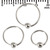 Multipacks - Sterling Silver Hoops For ear piercings, tragus piercings and nose piercings. 3 single hoops as shown. (H21, H22, H23) - alternative image