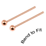Rose Gold Plated Silver Nose Studs - SKU 24330