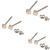 Multipacks - Silver Claw Set Crystal Studs 0.8 / Crystal AB in 1.5mm, 2mm, 2.5mm - alternative image