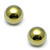 Titanium Threaded Balls 1.2mm, 3mm, Gold - 2 balls - alternative image