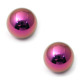 Titanium Threaded Balls 1.6mm, 8mm, Purple - 2 balls