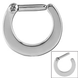 Steel Septum Clicker Ring Smooth - SKU 24529