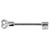 Steel Jewelled Key Nipple Bars - SKU 24589