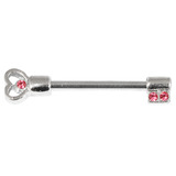 Steel Jewelled Key Nipple Bars - SKU 24591