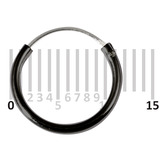 Black Coated Sterling Silver Hoops - Earrings - SKU 24666