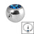 Steel Clip in Jewelled Balls 4mm - SKU 2469
