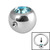 Steel Clip in Jewelled Balls 4mm - SKU 2474