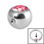 Steel Clip in Jewelled Balls 4mm - SKU 2476