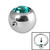 Steel Clip in Jewelled Balls 4mm - SKU 2483