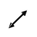 Black Titanium Coned Barbells 1.6mm 1.6mm, 18mm, 5mm base and 5mm height
