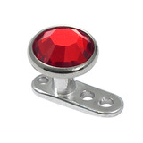 Titanium Dermal Anchor with Jewelled Disk Top (5 and 5.5mm diameter) - SKU 25072
