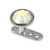 Titanium Dermal Anchor with Jewelled Disk Top (5 and 5.5mm diameter) - SKU 25074