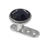 Titanium Dermal Anchor with Jewelled Disk Top (5 and 5.5mm diameter) - SKU 25084