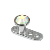 Titanium Dermal Anchor with Jewelled Disk Top (3mm diameter) - SKU 25090