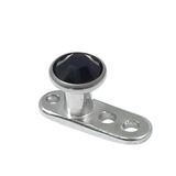 Titanium Dermal Anchor with Jewelled Disk Top (3mm diameter) - SKU 25092