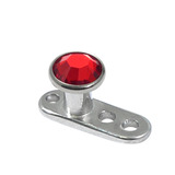 Titanium Dermal Anchor with Jewelled Disk Top (3mm diameter) - SKU 25096