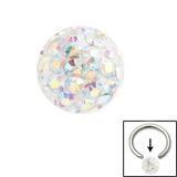Smooth Glitzy Ball (Clip-in ball for BCRs) - SKU 25114