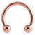 Rose Gold Steel Circular Barbells (CBB) (Horseshoes) - SKU 25125