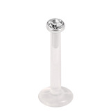 Bioflex Push-fit Labret with Steel Jewelled Disk (2.35mm Disk) - SKU 25147