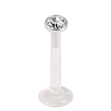 Bioflex Push-fit Labret with Steel Jewelled Disk (3mm Disk) - SKU 25150