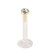 Bioflex Push-fit Labret with Zircon Steel Jewelled Top (Gold colour) - SKU 25233