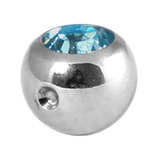 Titanium Clip in Jewelled Ball (for BCR) - SKU 25248