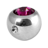 Titanium Clip in Jewelled Ball (for BCR) - SKU 25251
