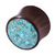 Organic Plug Sono Wood and Crushed Turquoise Stone (OG11) - SKU 25328