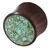 Organic Plug Sono Wood and Crushed Turquoise Stone (OG11) - SKU 25330