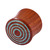 Organic Plug Rengas Wood and Crushed Turquoise Stone Spiral (OG12) - SKU 25331