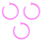 Multipacks - Bioflex Open Nose Rings 0.8mm, 9mm, Pack of 3 Pink
