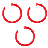 Multipacks - Bioflex Open Nose Rings 1.0mm, 7mm, Pack of 3 Red