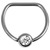 Titanium Jewelled D Ring - SKU 25531