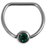Titanium Jewelled D Ring - SKU 25535
