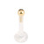 Bioflex Push-fit Labret with Zircon Steel Ball (Gold colour) - SKU 25634