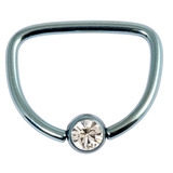 Titanium Jewelled D Ring - SKU 25666