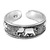 925 Sterling Silver Elephant Toe Ring - SKU 25677