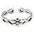 925 Sterling Silver Flower Twist Toe Ring - SKU 25678