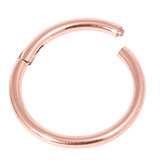 Rose Gold Steel Hinged Segment Ring (Clicker) - SKU 25690
