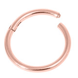 Rose Gold Steel Hinged Segment Ring (Clicker) - SKU 25691