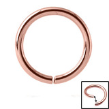 Rose Gold Steel Continuous Rings (Rose Gold colour PVD) 1.2mm, 8mm