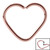 Rose Gold Steel Continuous Heart Twist Ring - SKU 25709