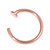 Rose Gold Steel Open Nose Ring - SKU 25710