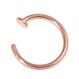 Rose Gold Steel Open Nose Ring 1.0mm, 8mm