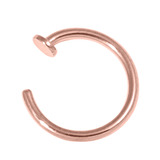 Rose Gold Steel Open Nose Ring - SKU 25716