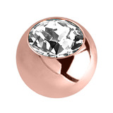 Rose Gold Steel Jewelled Balls 1.2mm - SKU 25719