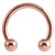 Rose Gold Steel Circular Barbells (CBB) (Horseshoes) - SKU 25732