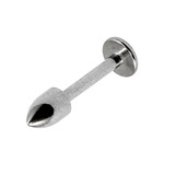Titanium Labret with Titanium Bullet Attachment 1.2mm 1.2mm, 6mm, Bullet (style TA21 - 4mm high, 3mm base)